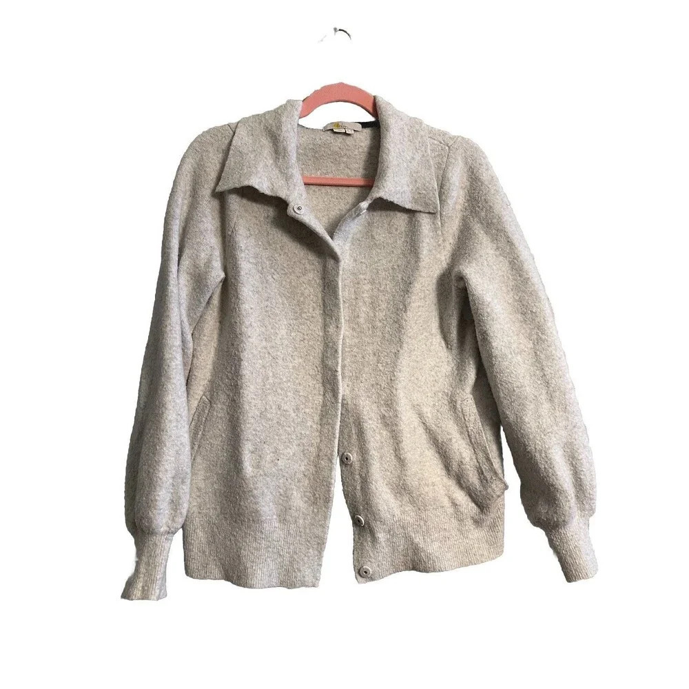 Boden Gray Collared Cardigan Size 6